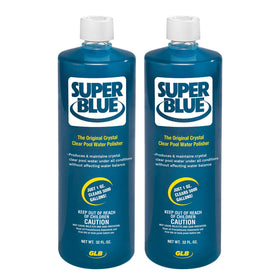 Pour action for GLB Super Blue clarifier speeds pool water clarity