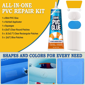 GleamGlee adhesive cap prevents clogging for ready repairs