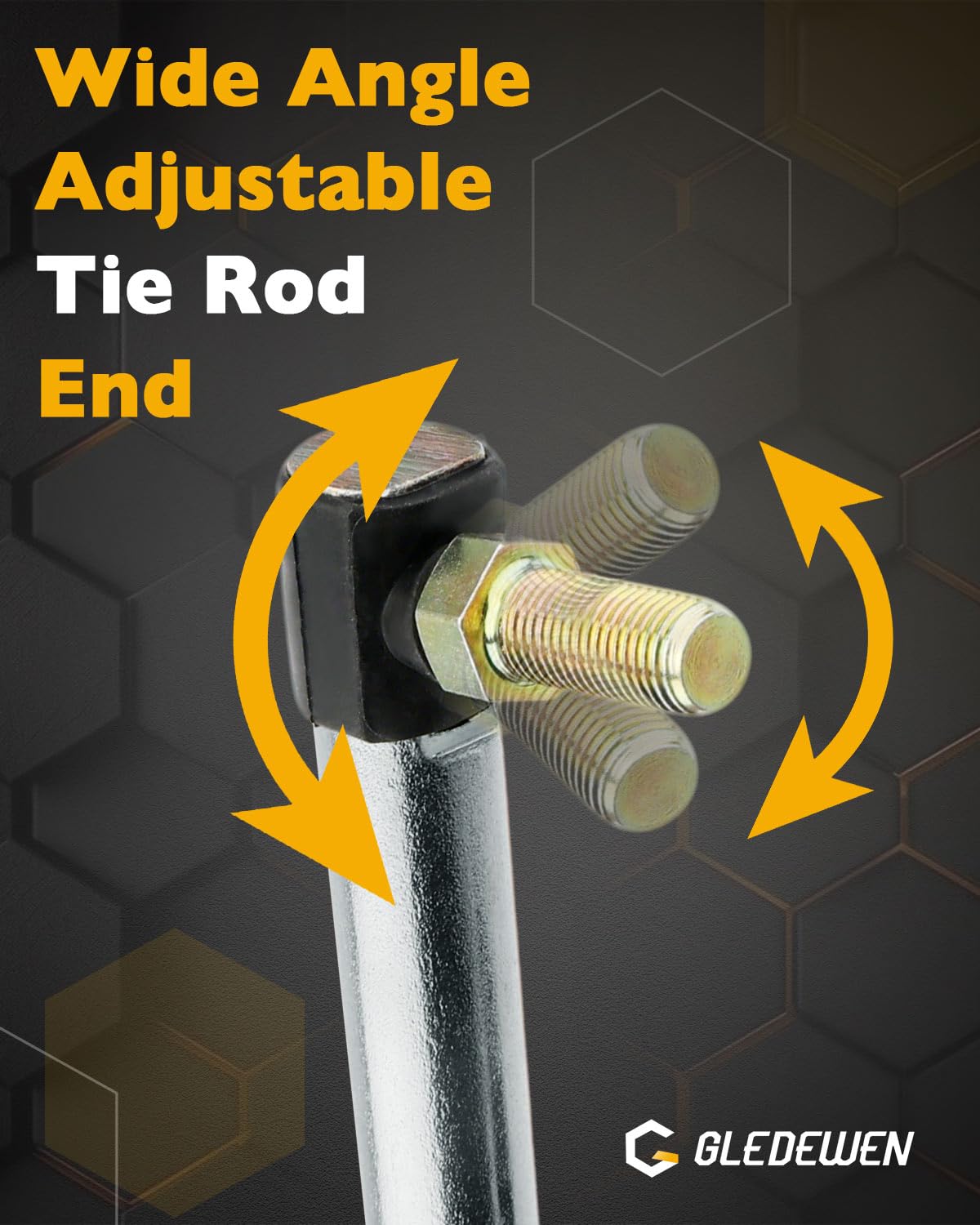 Gledewen steering drag link installation-ready image with mounting points