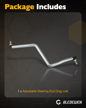Gledewen steering drag link quality inspection sticker indicating factory-tested