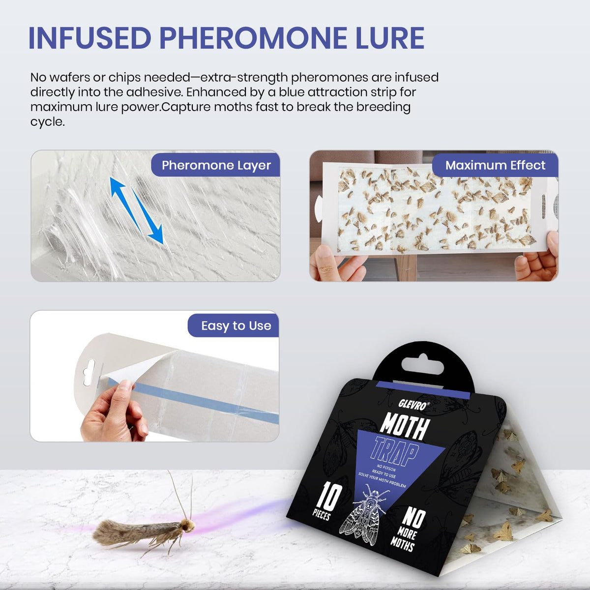 Glevro traps sealed packaging preserves pheromone potency