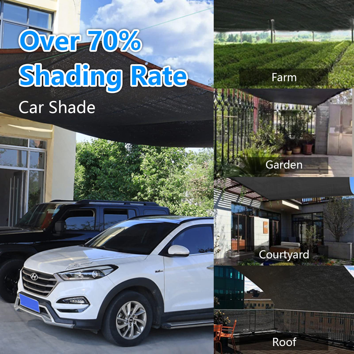 Glieskir versatile shade tarp suits gardens, pools, and carports