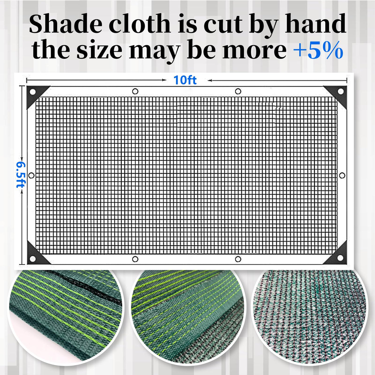 Glieskir durable shade net 6.5x10ft ready for easy setup