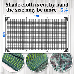 Glieskir durable shade net 6.5x10ft ready for easy setup