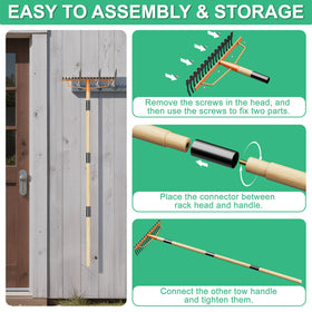 GlimHirVox ergonomic angled handle reduces strain during extended gardening.