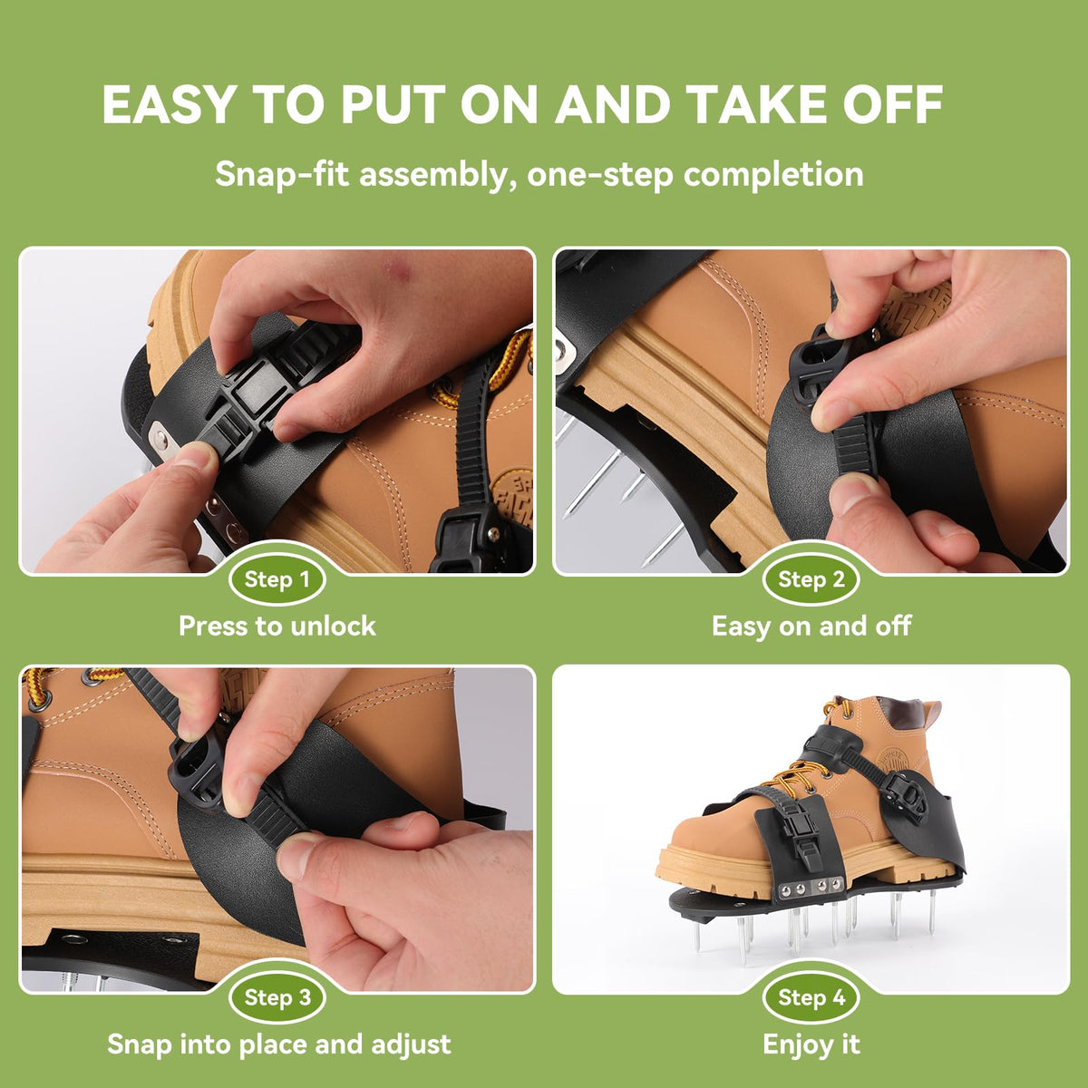 GlimHirVox shoes with 13 spikes per shoe secured by anti-slip nuts