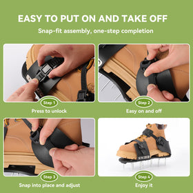 GlimHirVox shoes with 13 spikes per shoe secured by anti-slip nuts