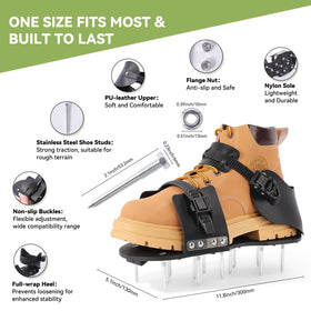 GlimHirVox aerator shoes with PU buckle for quick, secure fit