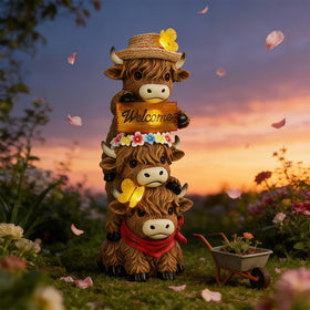 Glintoper Highland Cow garden statue ideal for weddings and events
