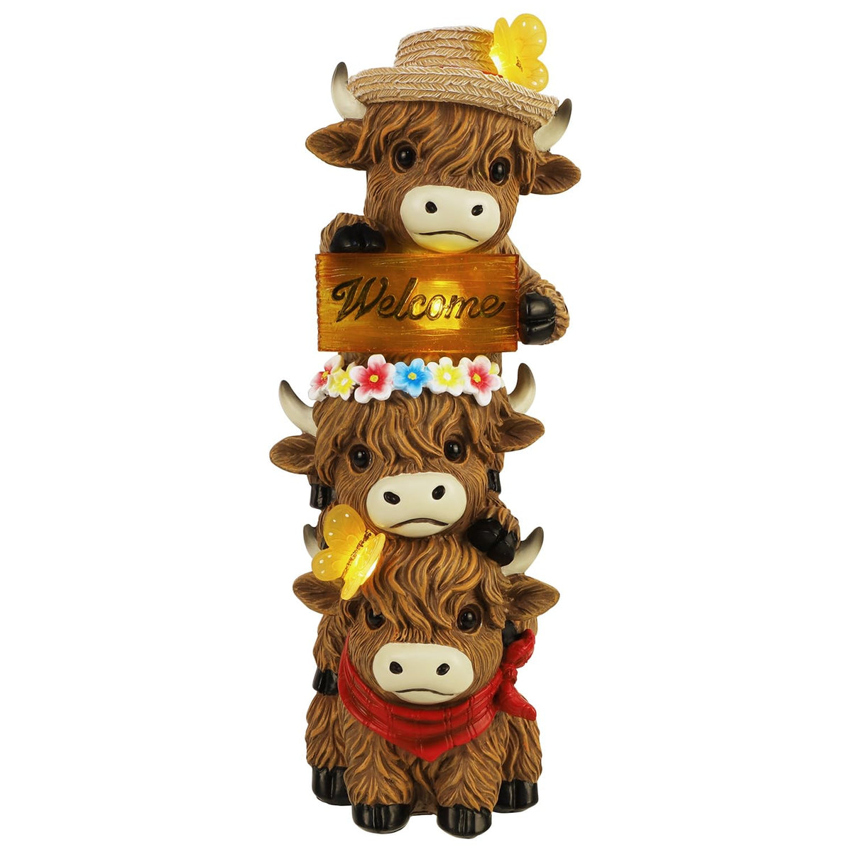 Glintoper Mother's Day gift cow garden art delights garden lovers