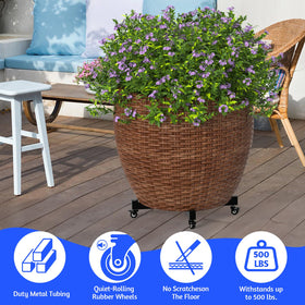 GLISWAM Four locking casters keep pots secure on any surface.