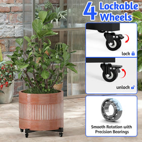 GLISWAM versatile mover for pots, vases, barrels, and other heavy containers.