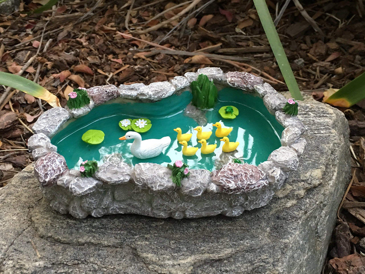 GlitZGlam resin duck pond piece withstands outdoor use with vibrant color
