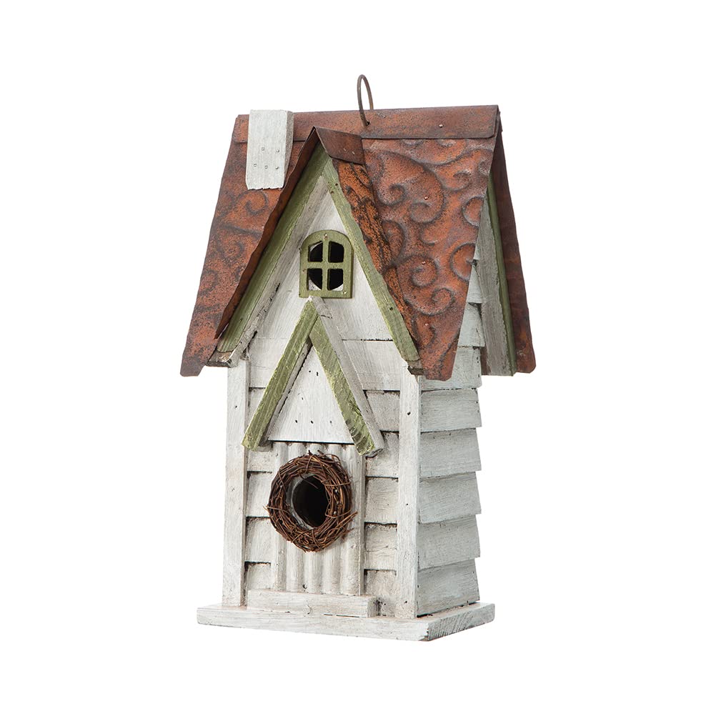 Glitzhome bird house garden decor option for patios and yards