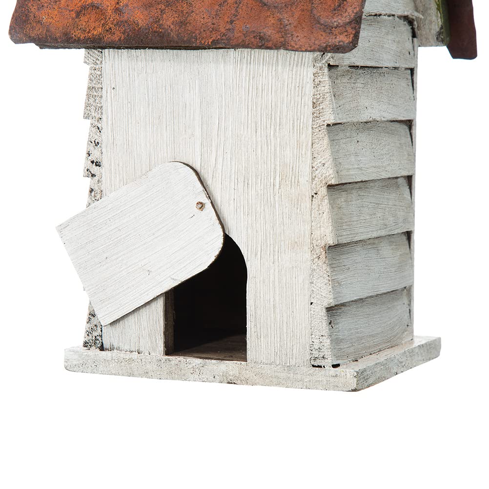Glitzhome bird house for wrens and finches supports year-round nesting