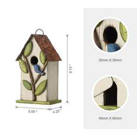 Glitzhome birdhouse perch invites small birds to rest and feed.