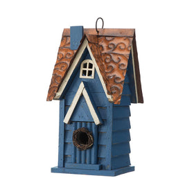 Glitzhome durable outdoor bird house withstands rain and wind while welcoming feathered guests