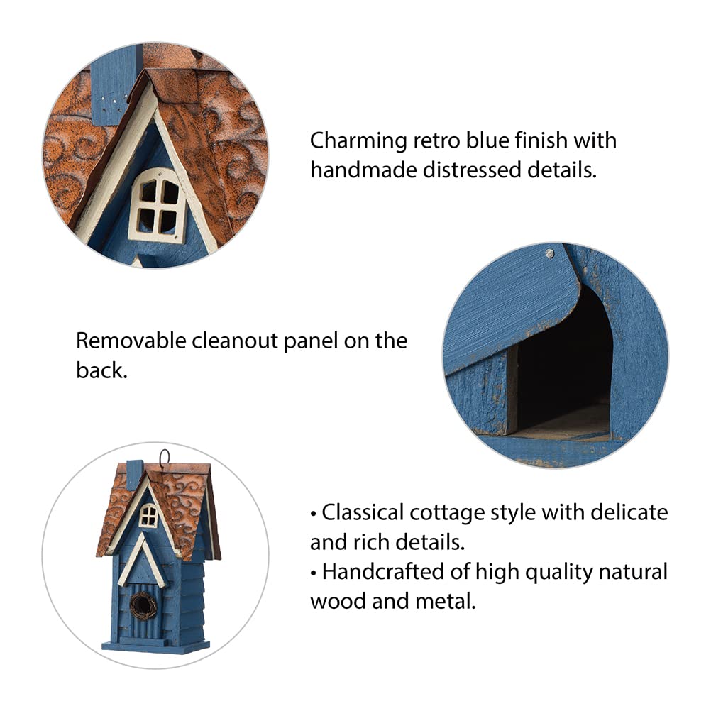 Glitzhome small-birds nesting shelter keeps wrens and finches cozy through seasons