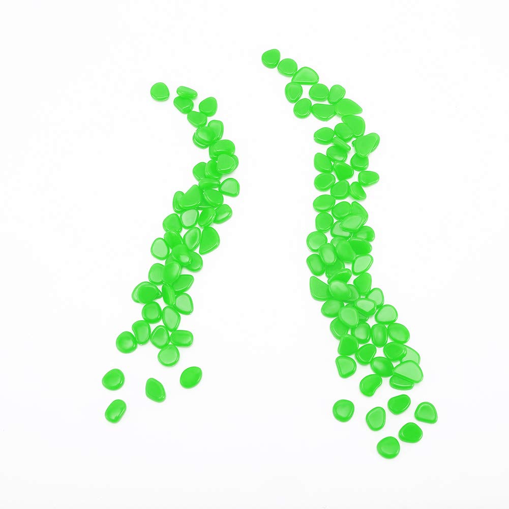 GLOCARNIVAL Glow Pebbles Green enhance vases with ambient glow.