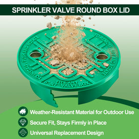 Glooglitter round water control cover built for outdoor sun and weather resilience.