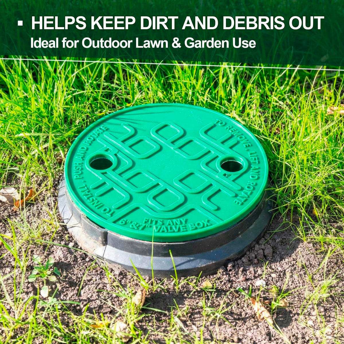 Glooglitter valve box lid made from recycled material for sustainable maintenance.