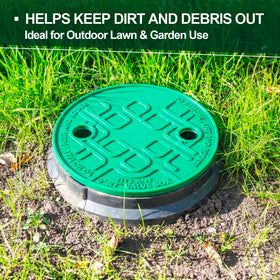 Glooglitter valve box lid made from recycled material for sustainable maintenance.