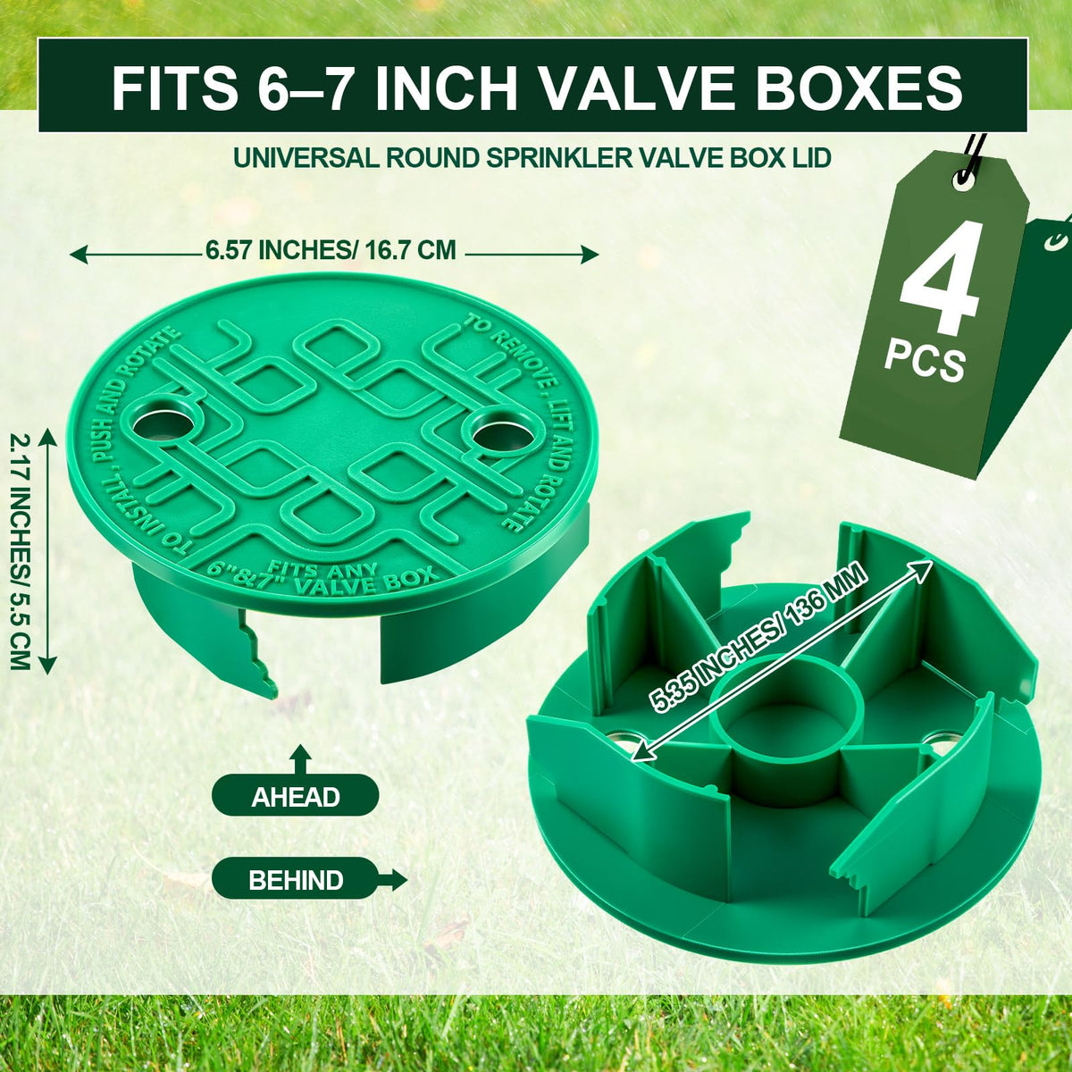 Glooglitter valve box lid with a secure locking system for reliable placement.