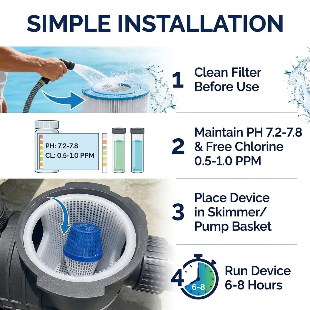 Glorence pool unit uses durable construction designed for all-season outdoor use.