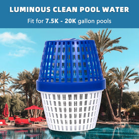 Glorence pool unit installation in pump basket shows quick, tool-free setup for hassle-free use.
