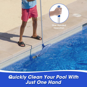 Glosaie 18-inch pool brush head offers wide cleaning coverage.