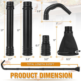 Glosaie durable black gutter cleaning kit ready for quick maintenance sessions.