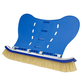 Glosaie pool brush head with brush tail cleaning pool walls effectively.
