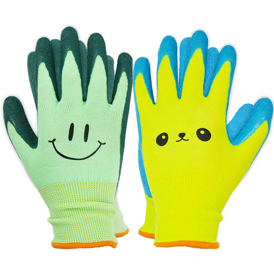GLOSAV kids garden gloves with panda pattern protect little hands while planting flowers