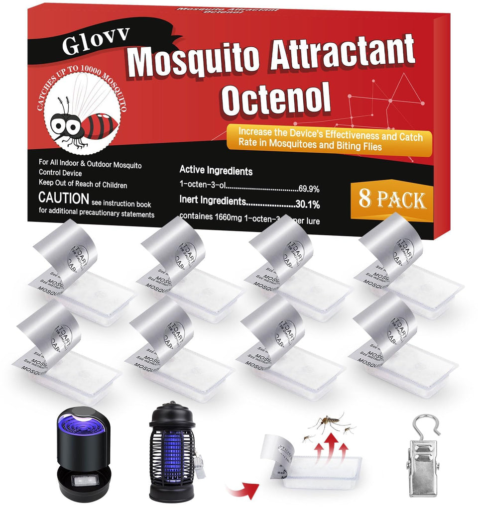 Glovv 4 Lures mosquito attractant bait refill in use for indoor traps.