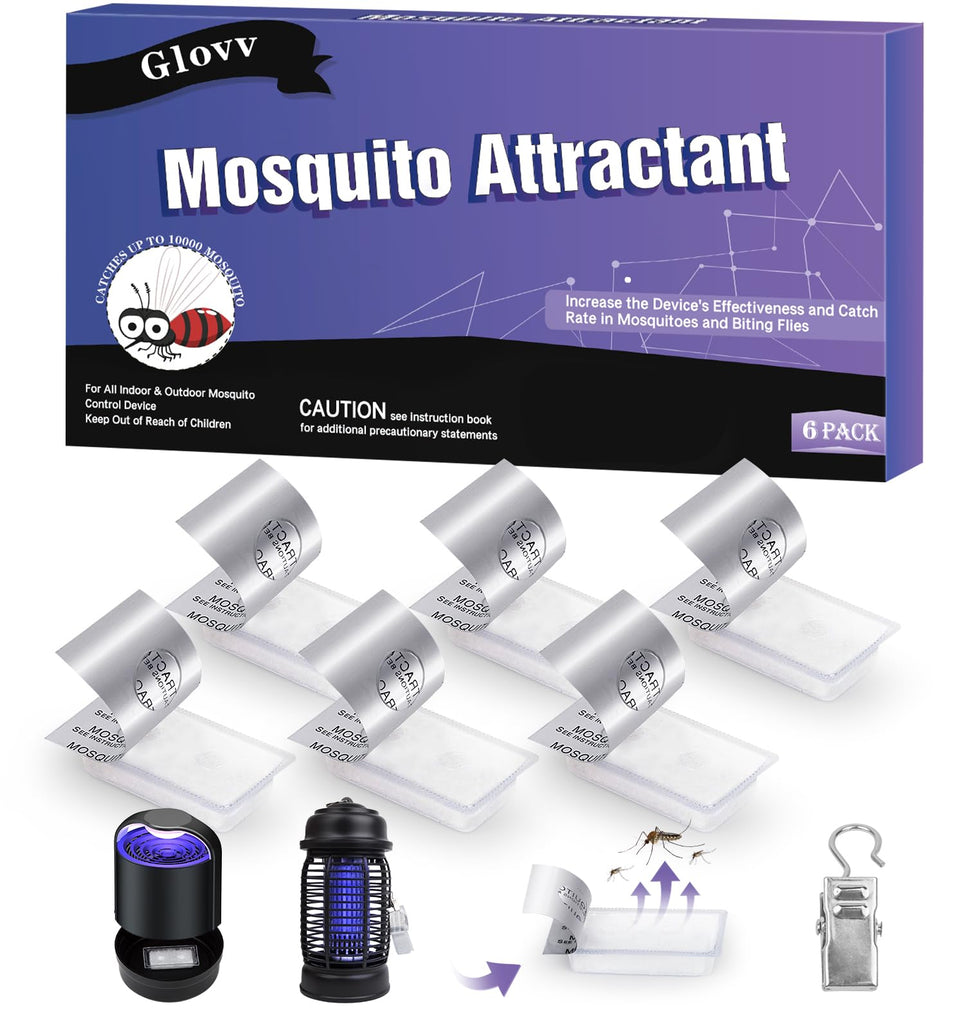 Glovv 6 pack mosquito attractant bait refill for bug zappers and traps