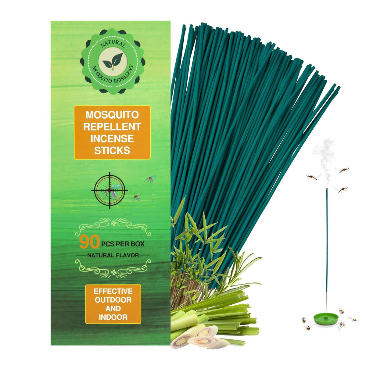 Glovv 90-pcs mosquito-repellent sticks outdoors protect patios from bites
