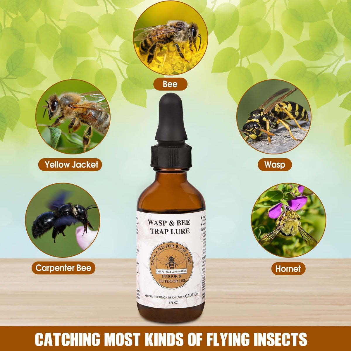 Glovv lure features a wasp-friendly flavor to invite pests without harming surroundings