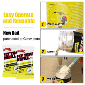 Glovv bait refills pack for easy, ongoing fly control.