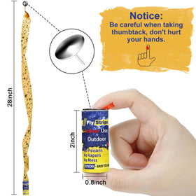 Glovv bug ribbon catches gnats indoors and outdoors efficiently.