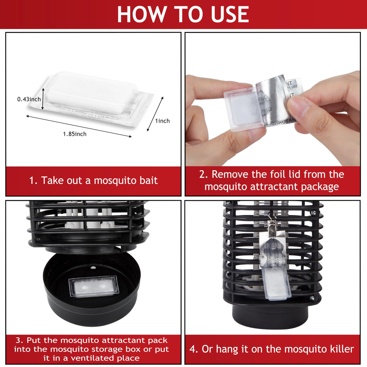 Glovv bug zapper lure inside a trap demonstrates universal indoor-outdoor attraction.