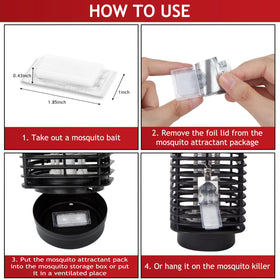 Glovv bug zapper lure inside a trap demonstrates universal indoor-outdoor attraction.