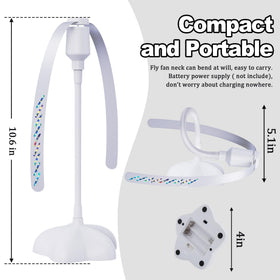 Glovv fly fan uses light-reflective strips to guide pests away.