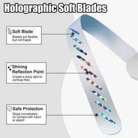 Glovv fly fan soft blades tolerate contact while keeping insects away.