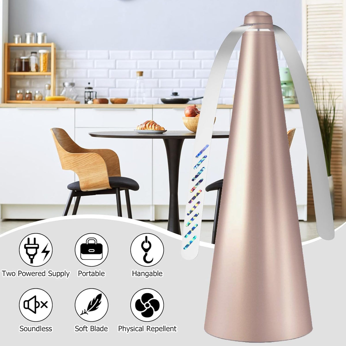 Glovv Fly Fans USB powered setup for easy, quiet fly control