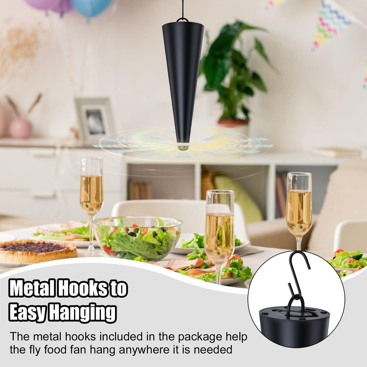 Glovv Fly Fans ABS material and durable build for outdoor use.
