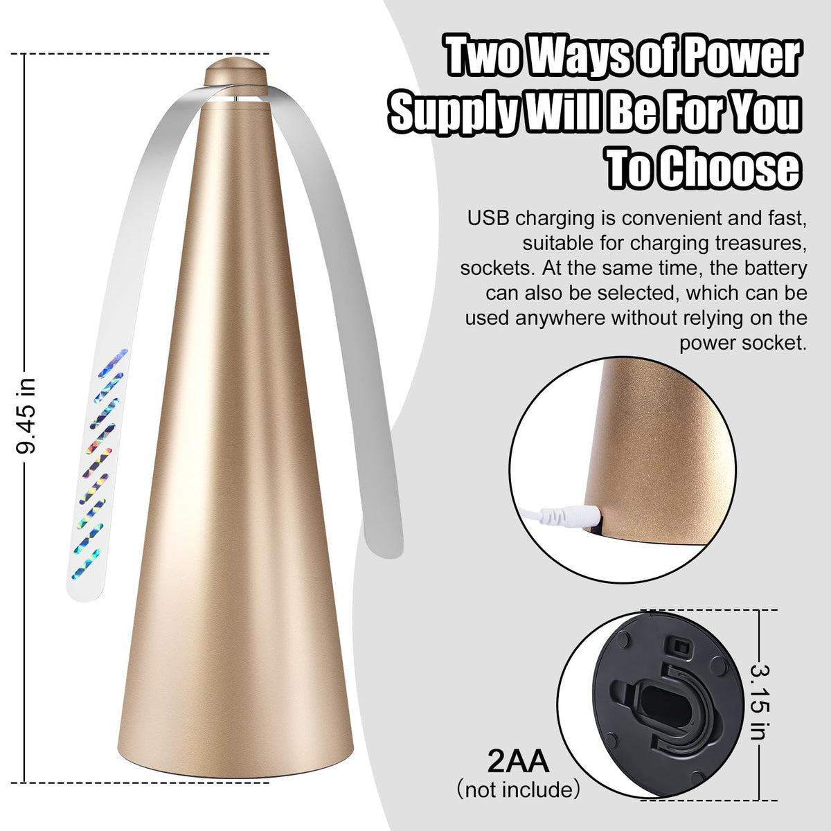 Glovv Fly Fans with battery power for portable table use.