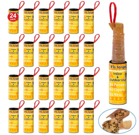 Glovv fly strips indoor hanging adhesive captures flies with strong, waterproof glue for family-friendly use.