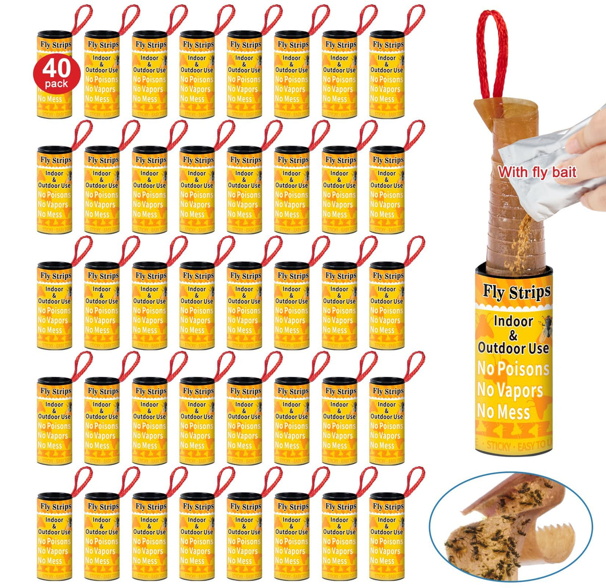 Glovv fly strips indoor hanging traps flies in the kitchen.