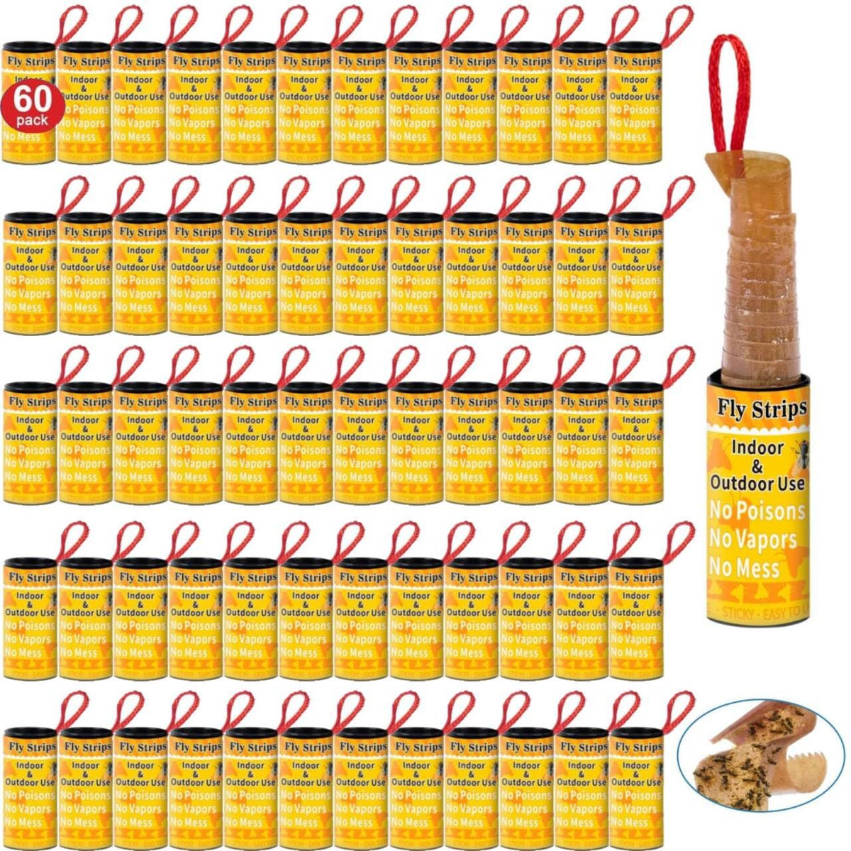 Glovv Fly Strips indoor hanging traps flies for a cleaner kitchen space.