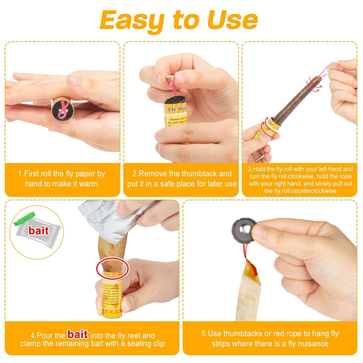 Glovv fly strips for kitchen use keep surfaces fly-free.
